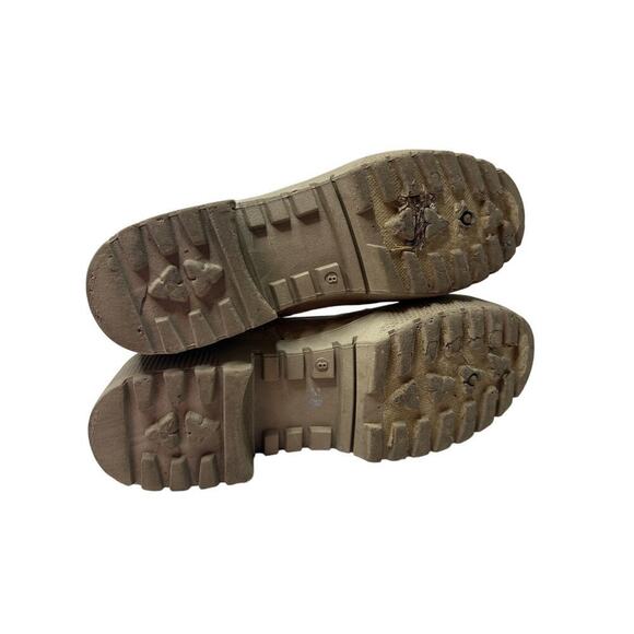 Chinese Laundry Size 8 Beige Tan Faux Suede Lace-Up Fall Moto Military Bootie - Picture 10 of 14